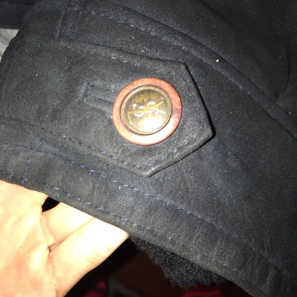 Yves saint Laurent black shearling jacket - Picture 2 of 8